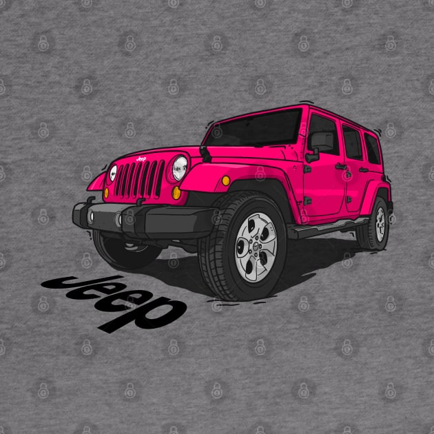 Jeep Wrangler - Pink by 4x4 Sketch